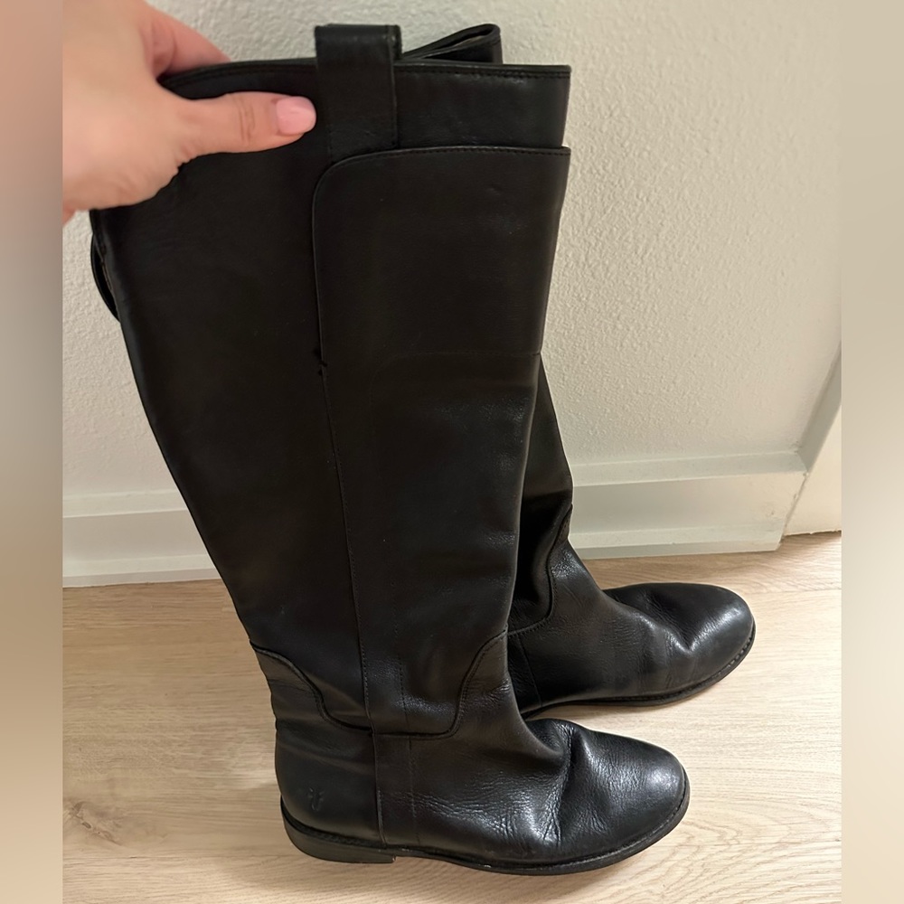 FRYE Paige Tall Riding Boot Black 7B